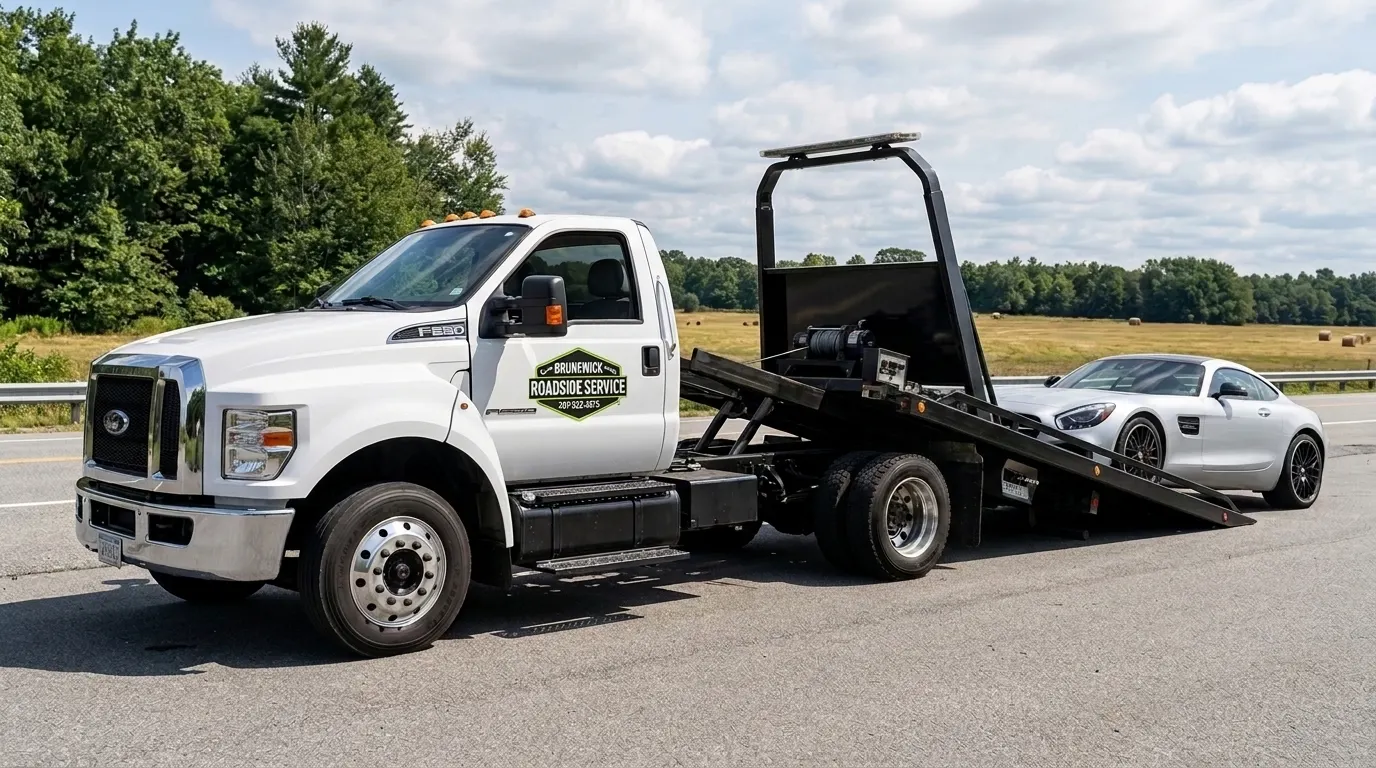 Brunswick Roadside Service Ford F-650 Flatbed Tow Truck